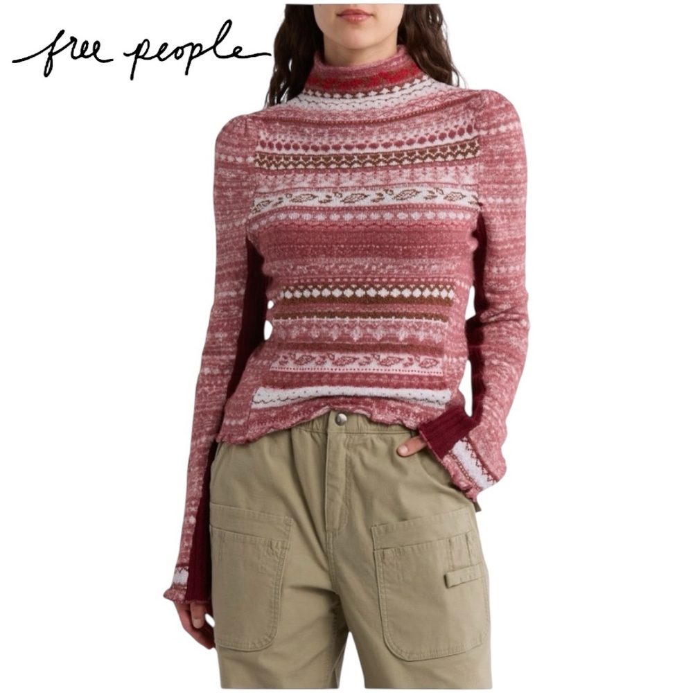 NWT Free People Bali Juniper Turtleneck Sweater - Picture 2 of 4